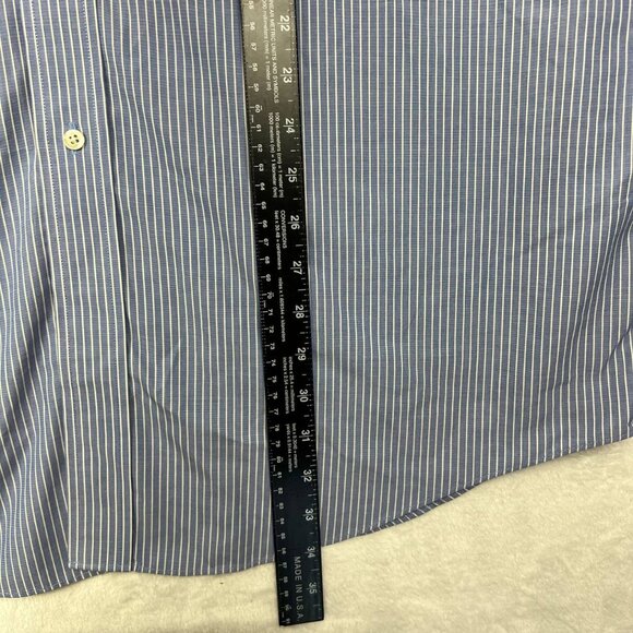 Vintage Brooks Brothers‎ Shirt Men 17.5 Striped Button Down Short Sleeve Large L - Picture 5 of 6